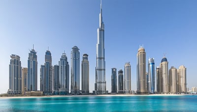 Dubai skyline with Burj Khalifa and luxury travel experiences